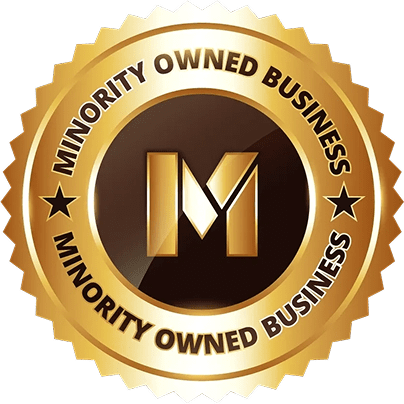 Gold emblem for minority business